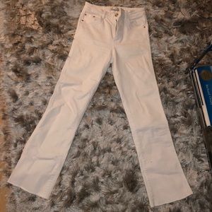 Zara white denim flare jeans!